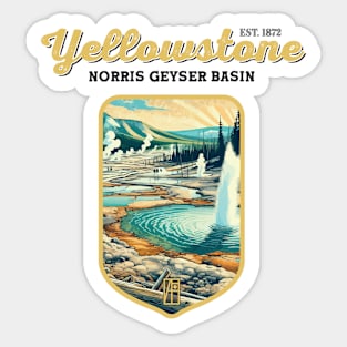 USA - NATIONAL PARK - YELLOWSTONE - Norris Geyser Basin - 6 Sticker